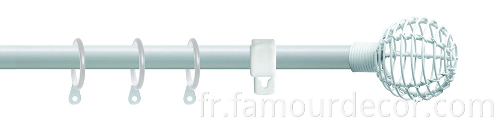 White Bracket Curtain Rod Iron Curtain Rod